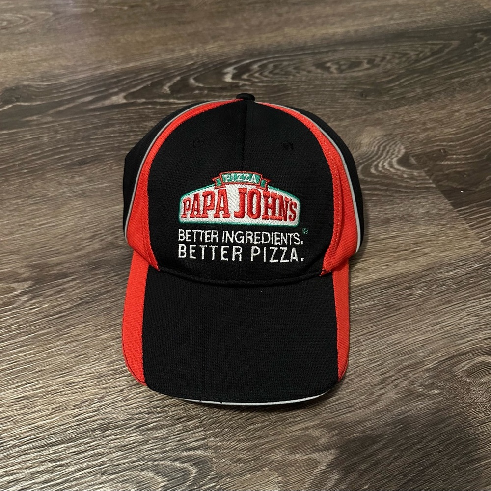 Papa John's Black and Red Cap
